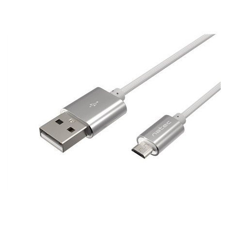 Natec | USB cable | Male | 4 pin USB Type A | Male | Silver | 5 pin Micro-USB Type B | 1 m - 2